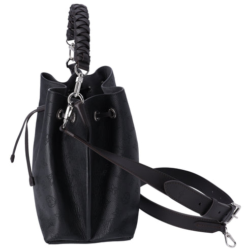 Louis Vuitton Muria Mahina Handbag M55800 Black Mahina Calf Leather